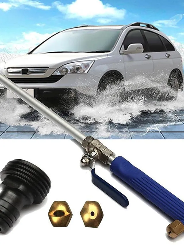 1Set Car Washing Maintenance High Pressure Power Water Gun Washer Water Jet Hose Pipe Wand Nozzle Sprayer Spray Cleaning Tool