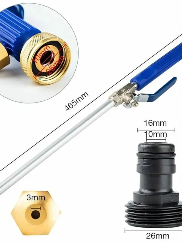 1Set Car Washing Maintenance High Pressure Power Water Gun Washer Water Jet Hose Pipe Wand Nozzle Sprayer Spray Cleaning Tool