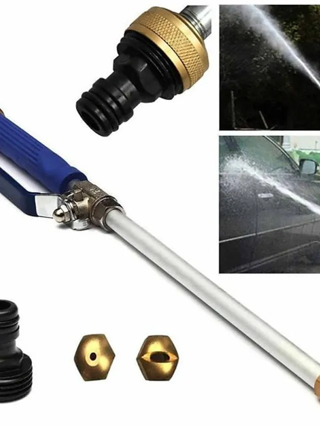 1Set Car Washing Maintenance High Pressure Power Water Gun Washer Water Jet Hose Pipe Wand Nozzle Sprayer Spray Cleaning Tool