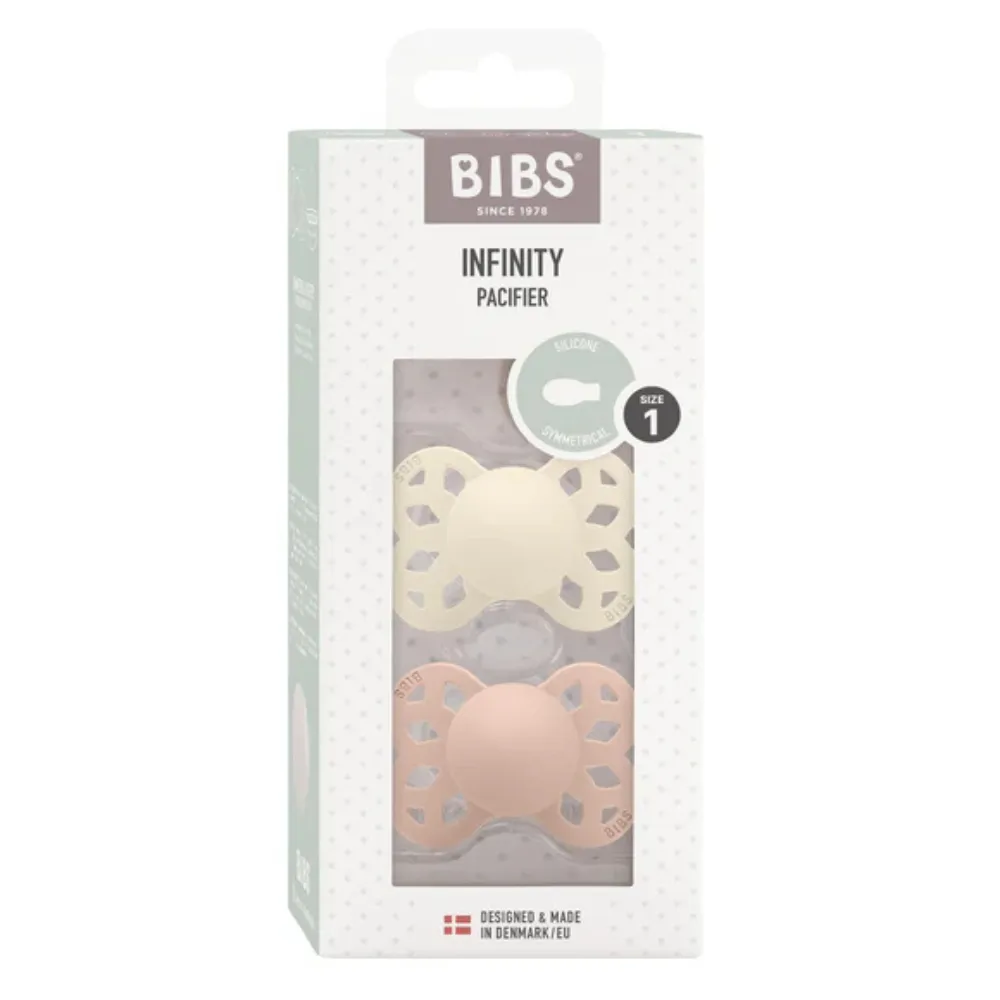 BIBS | Coloured Infinity Pacifier | Ivory/Blush