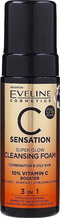 EVELINE C SENSATION SUPER GLOW CLEANSING FOAM 150ml