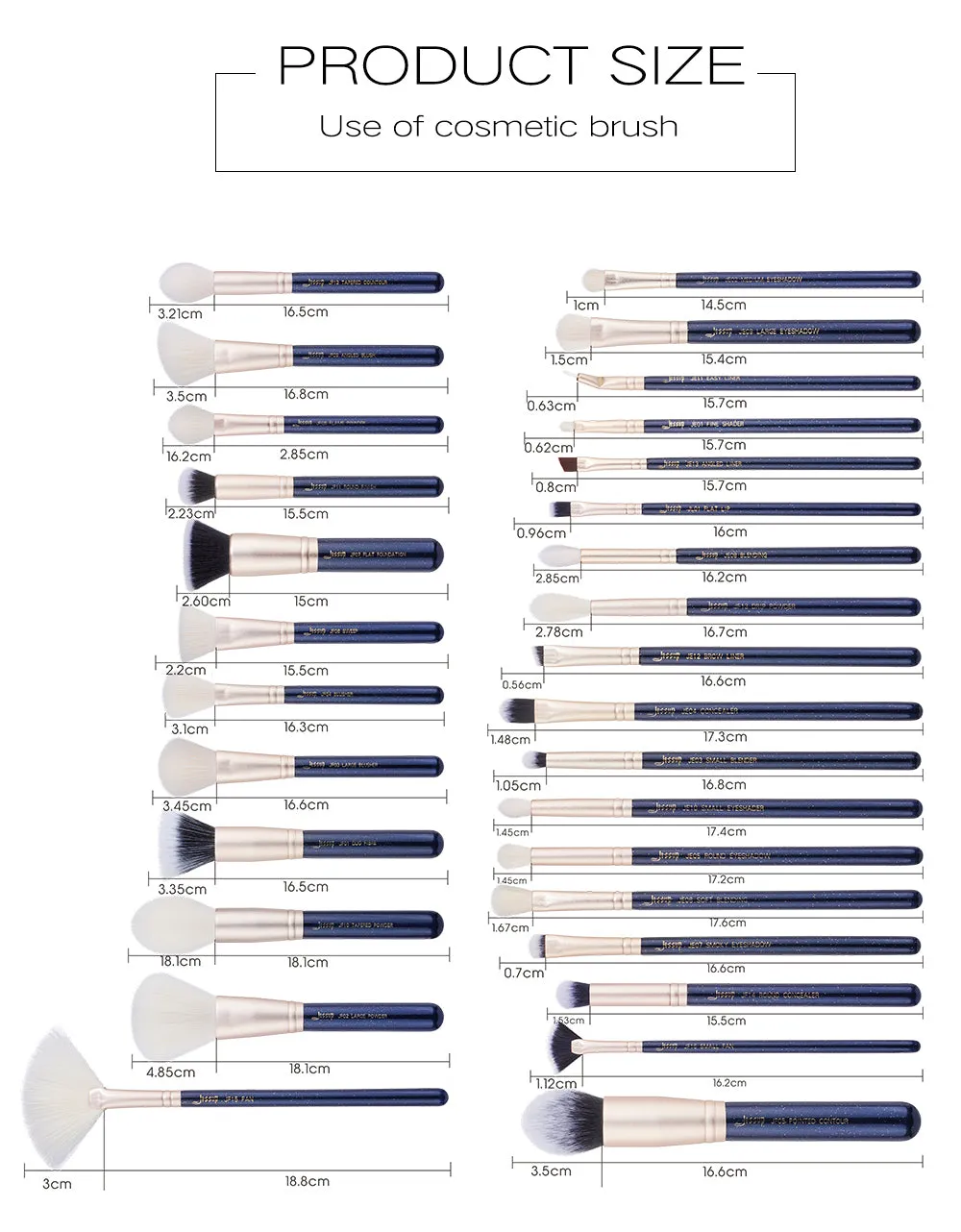 Galaxy 30Pcs Makeup Brush Set T470