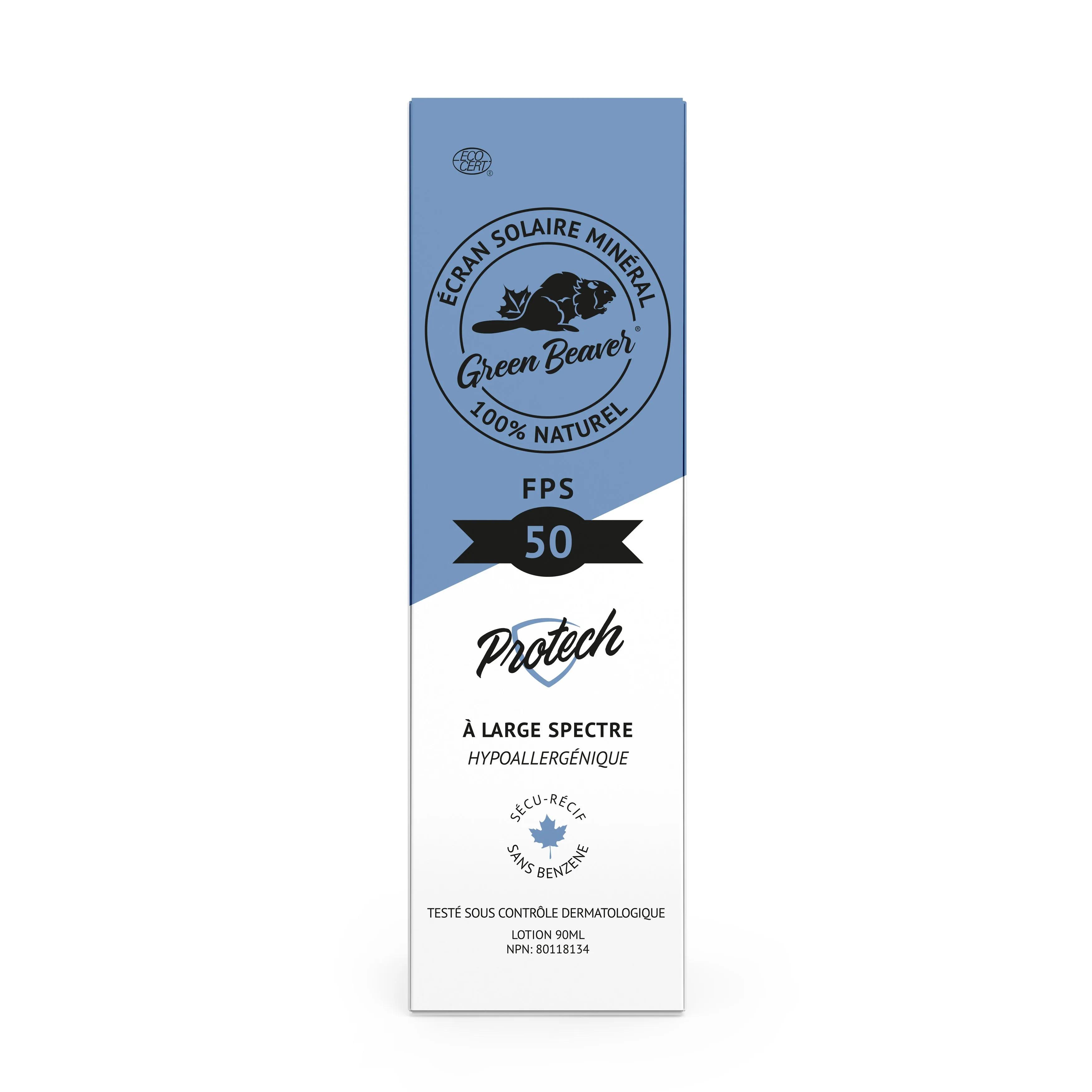 Green Beaver - Mineral Sunscreen - Protech SPF 50 (Adult), 90 mL