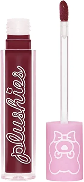 Lime Crime Plushies Soft Matte Lipstick, Blackberry - Sheer Blackberry - Blackberry Candy Scent - Long Lasting, Nude Lips - Soft Focus, Non-Opaque Lip Veil - 0.11 fl oz