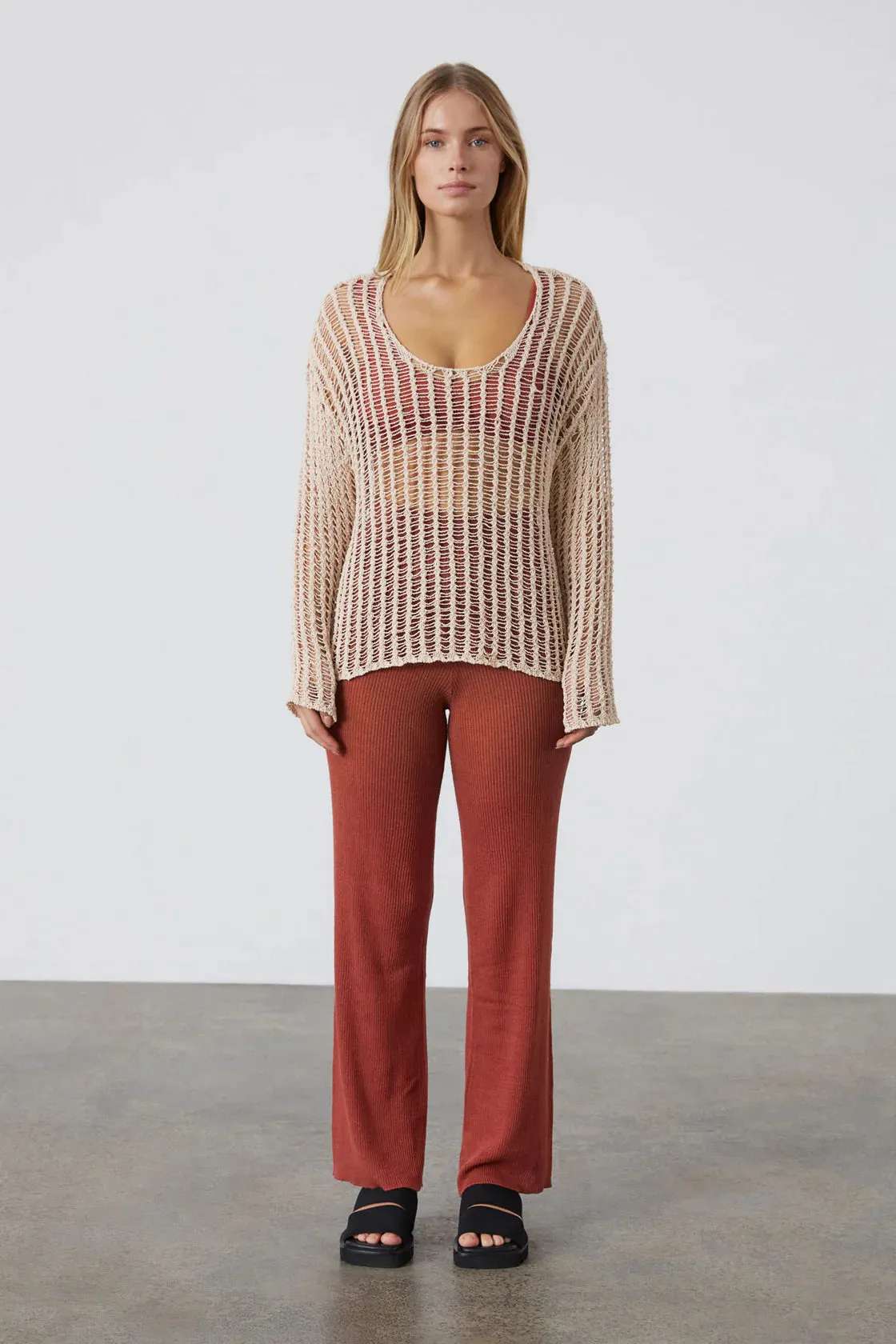 Natural Lattice Knit Jumper